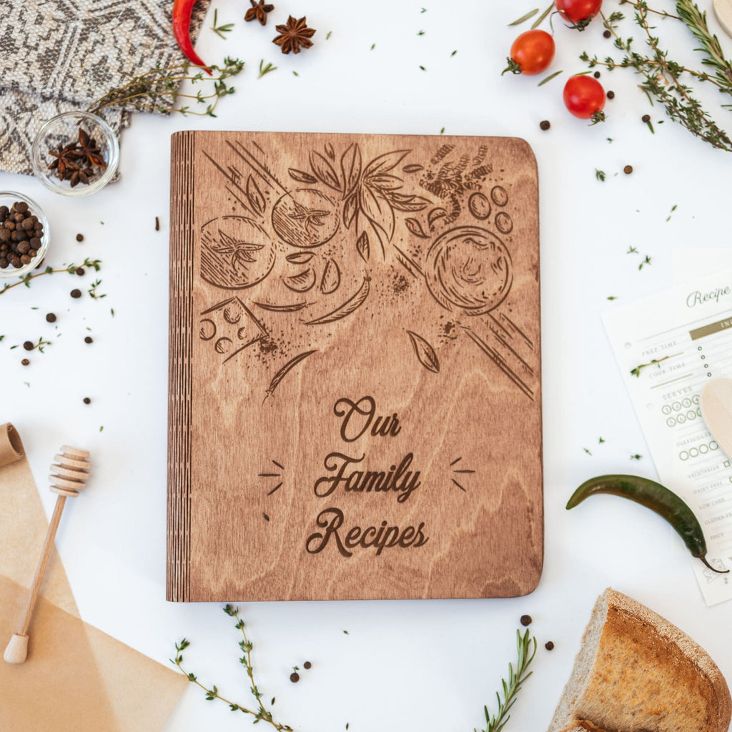 Wooden Recipe Book – Tomatoes Theme (B2B)