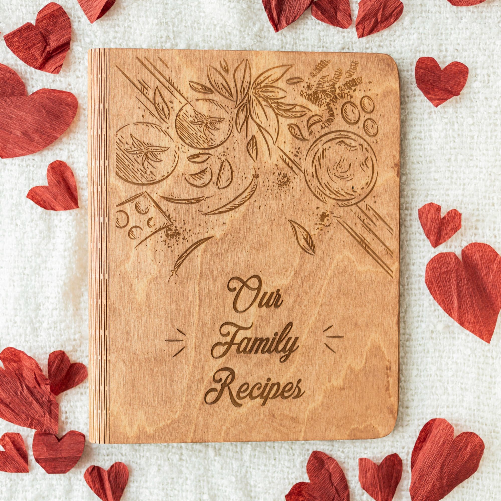 Wooden Recipe Book – Tomatoes Theme (B2B)