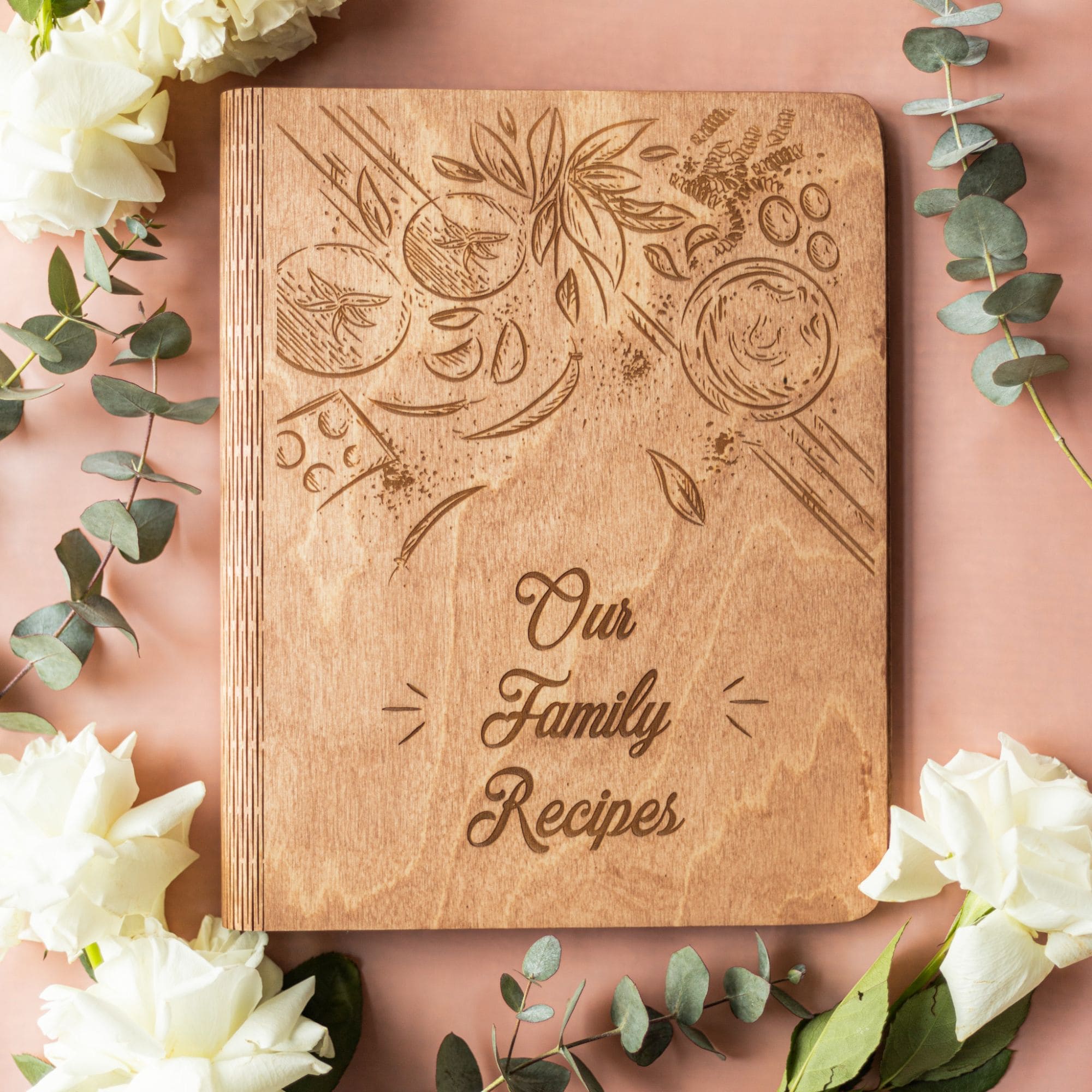 Wooden Recipe Book – Tomatoes Theme (B2B)