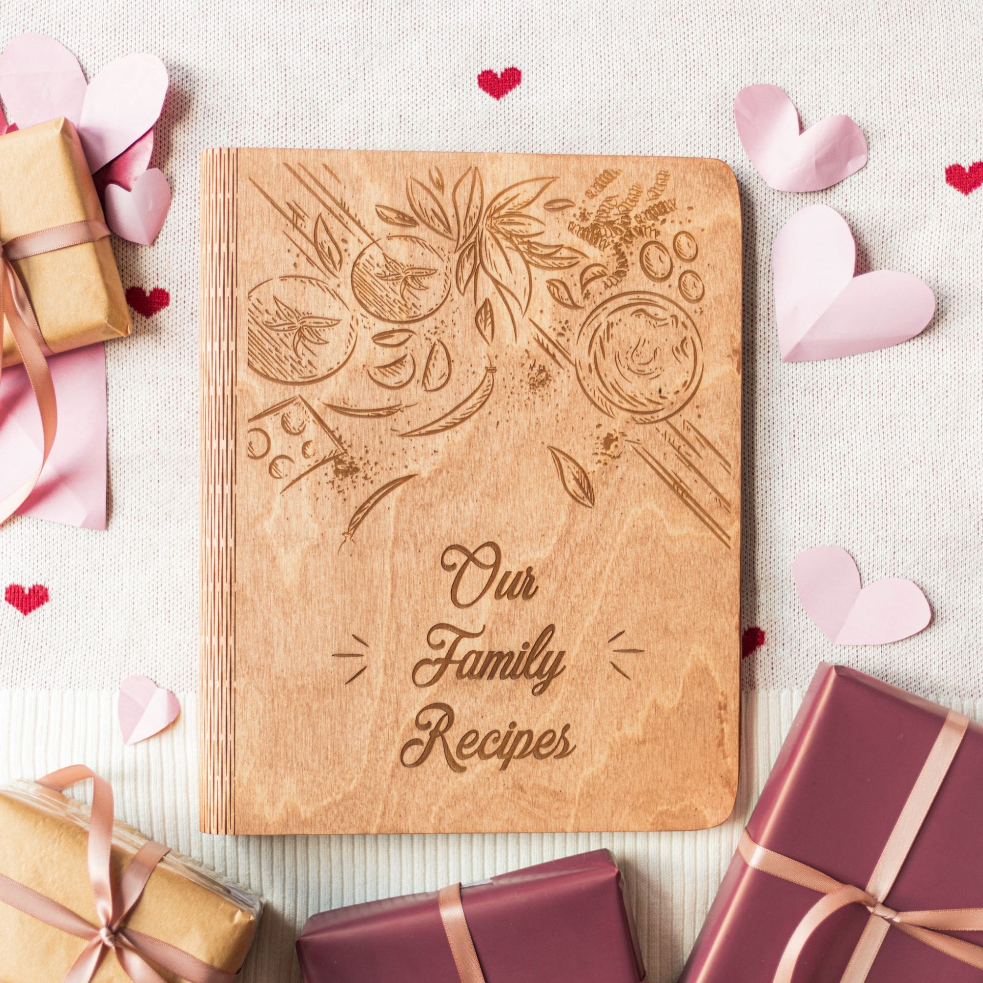 Wooden Recipe Book – Tomatoes Theme (B2B)