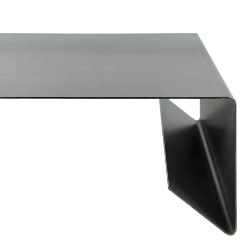 Rectangular Metal Coffee Table with storage Heavy Duty Raw Steel