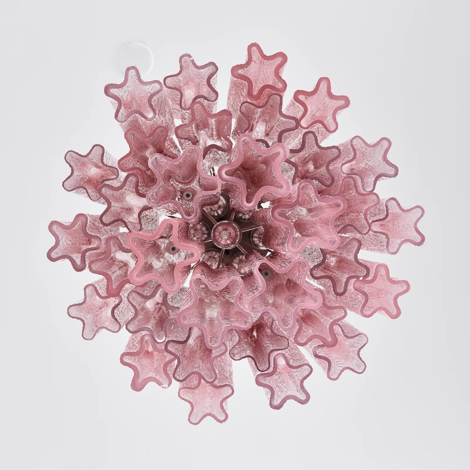 Gradient Red Murano Glass Tube Chandelier