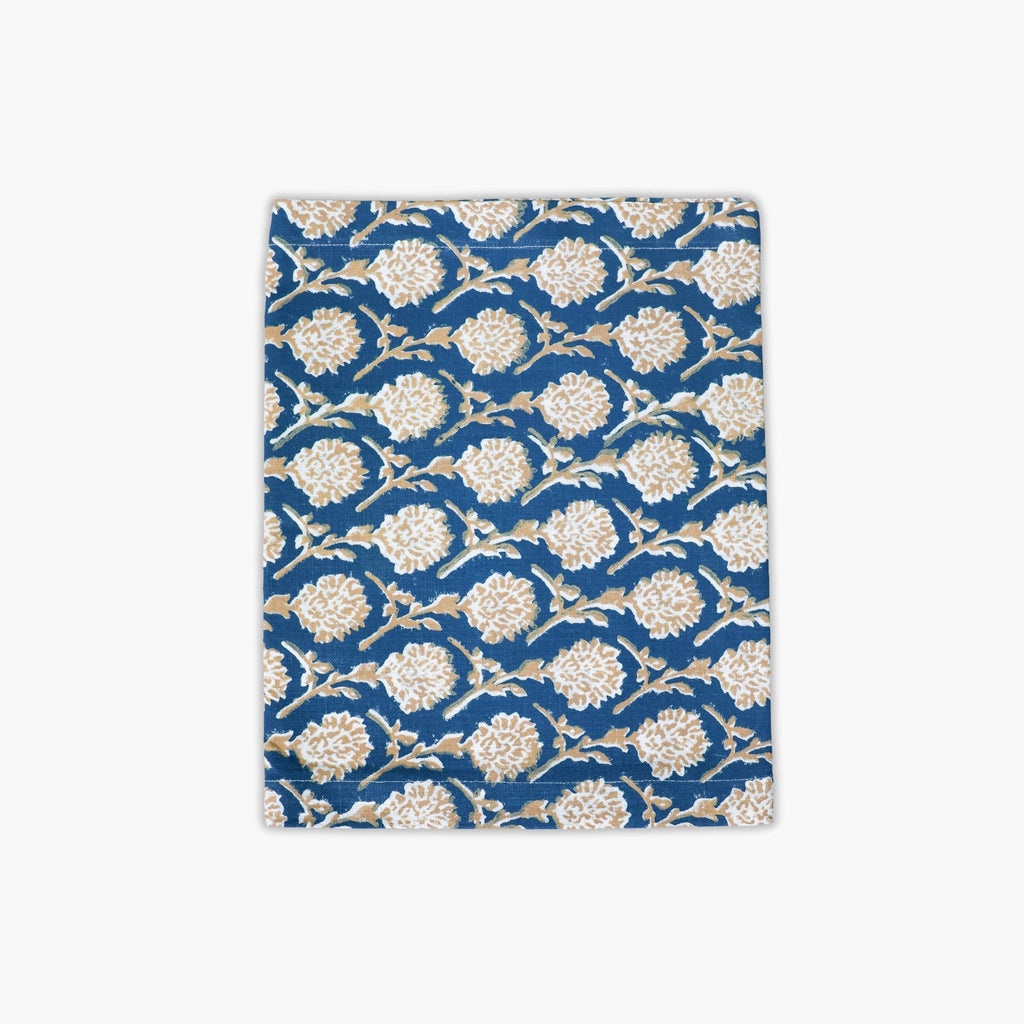 Nikhar Linen Table Runner — Ink Blue