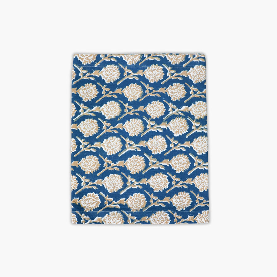 Nikhar Linen Table Runner — Ink Blue