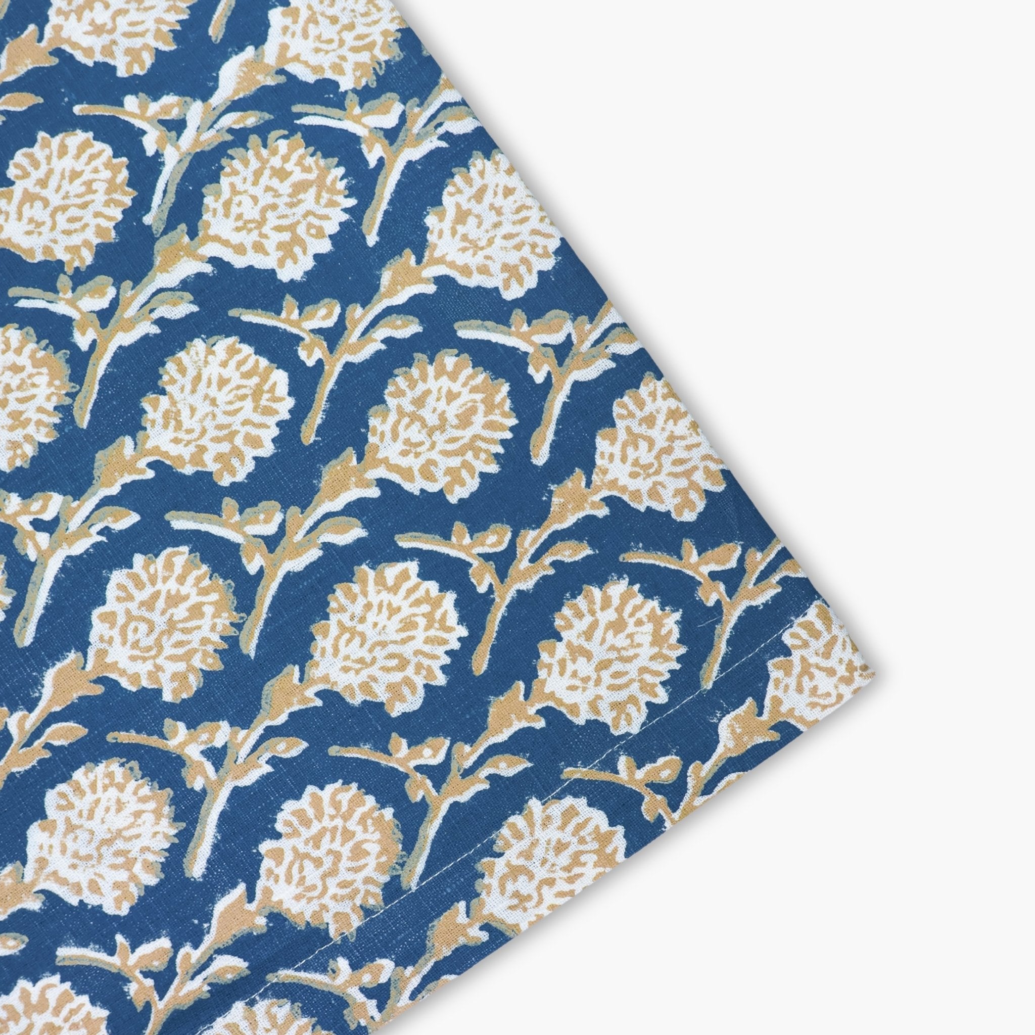 Nikhar Linen Table Runner — Ink Blue