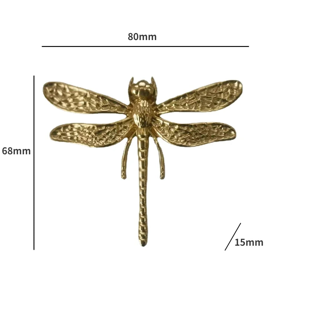 Brass Dragonfly Cabinet Pull