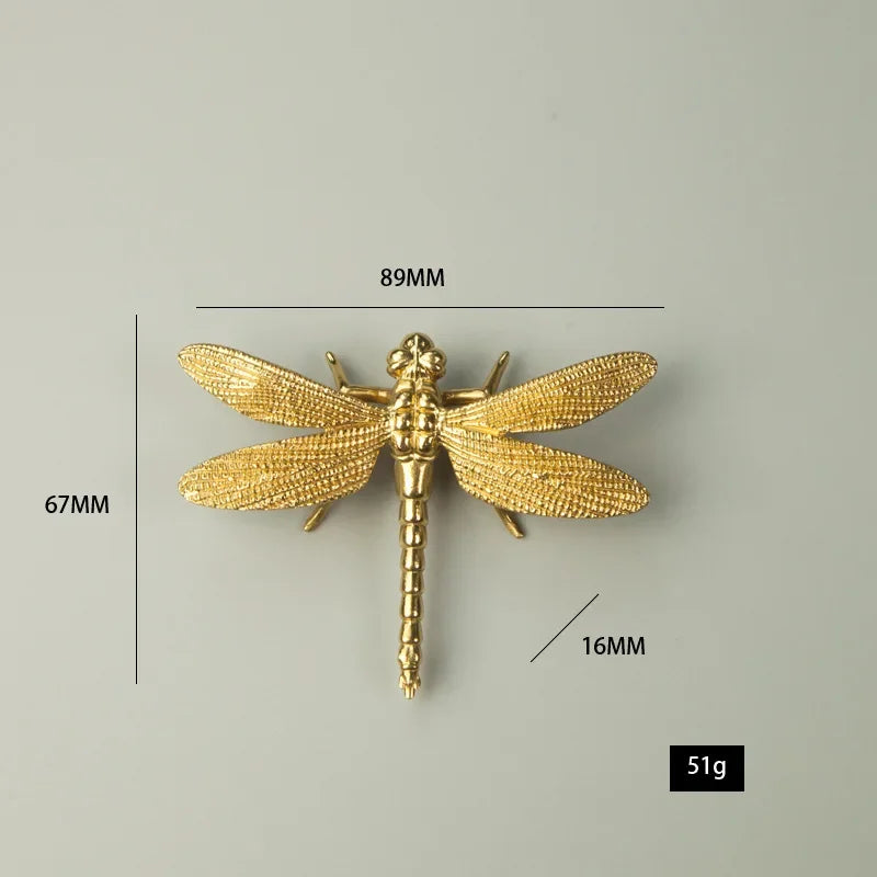 Brass Dragonfly Cabinet Pull