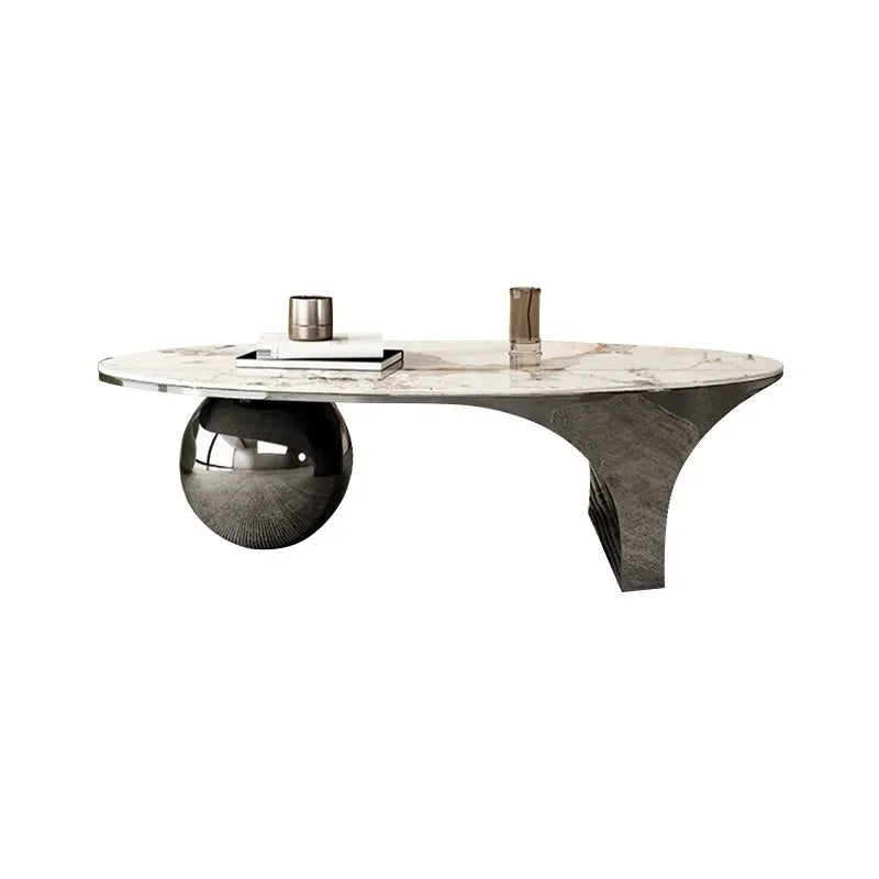 Milan Marble Oval Coffee Table