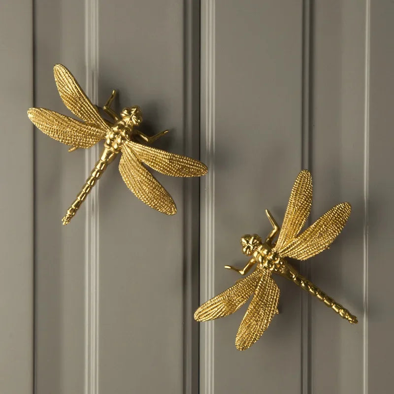 Brass Dragonfly Cabinet Pull