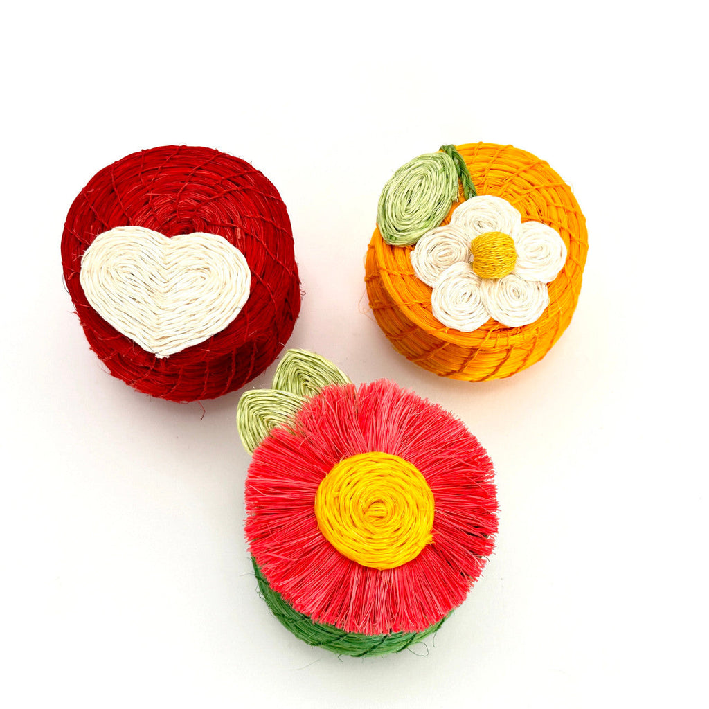 Pink Sunflower Tiny Basket