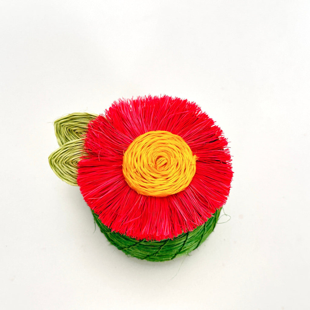 Pink Sunflower Tiny Basket
