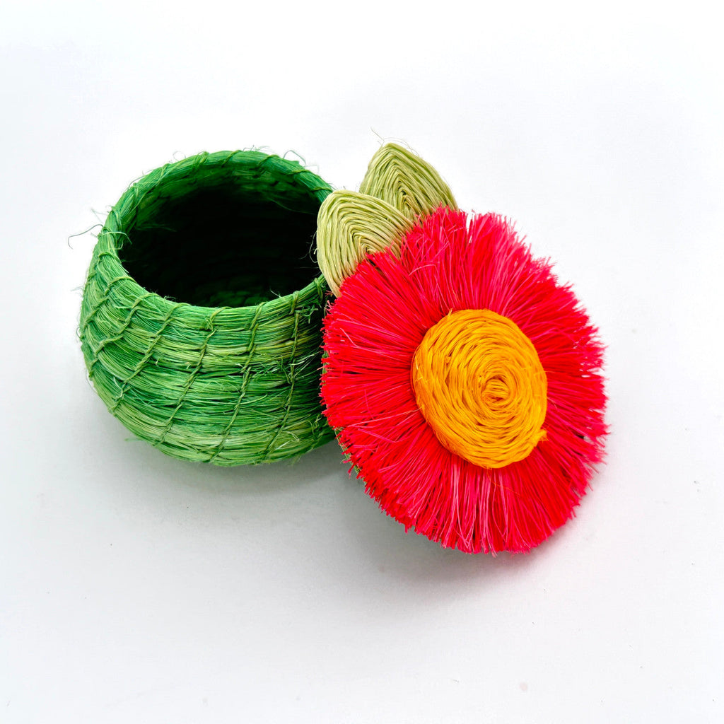 Pink Sunflower Tiny Basket