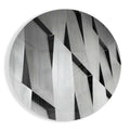 Silver Angular Geometric Slats Glass Wall Art