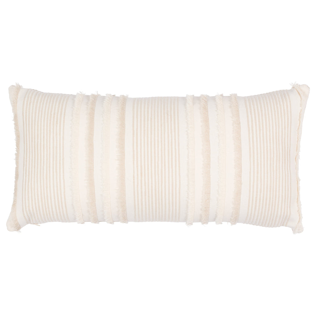 Billy Embroidered Pillow Cover in Natural, Indoor Outdoor Pillow - Schumacher Textiles