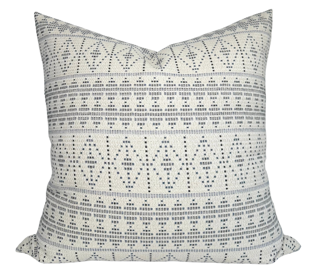 Souk Pillow Cover in Onyx Indigo, Indoor Outdoor Pillows, Peter Dunham Textiles