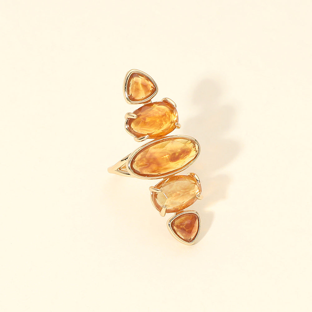 Bold Abstract Stone Accent Ring