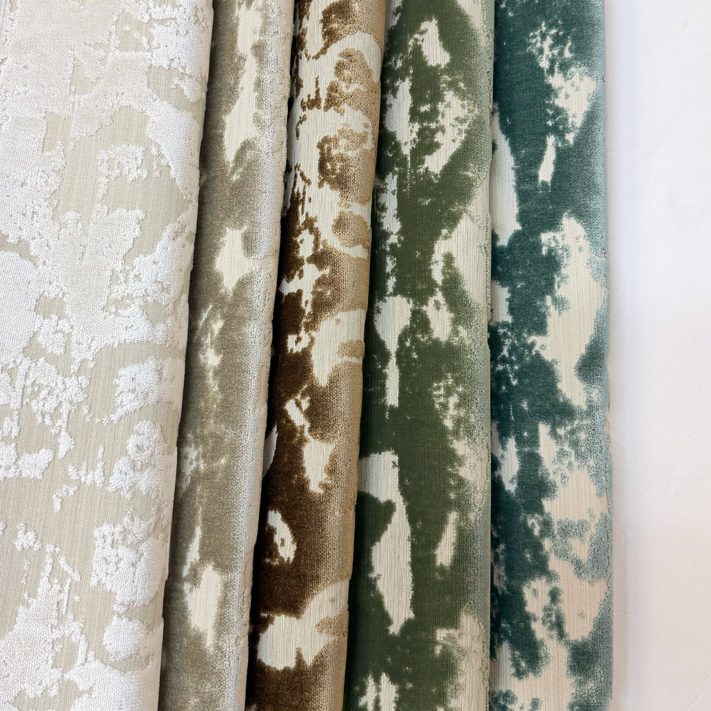 STELLA - ABSTRACT CUT VELVET UPHOLSTERY FABRIC BY THE YARD