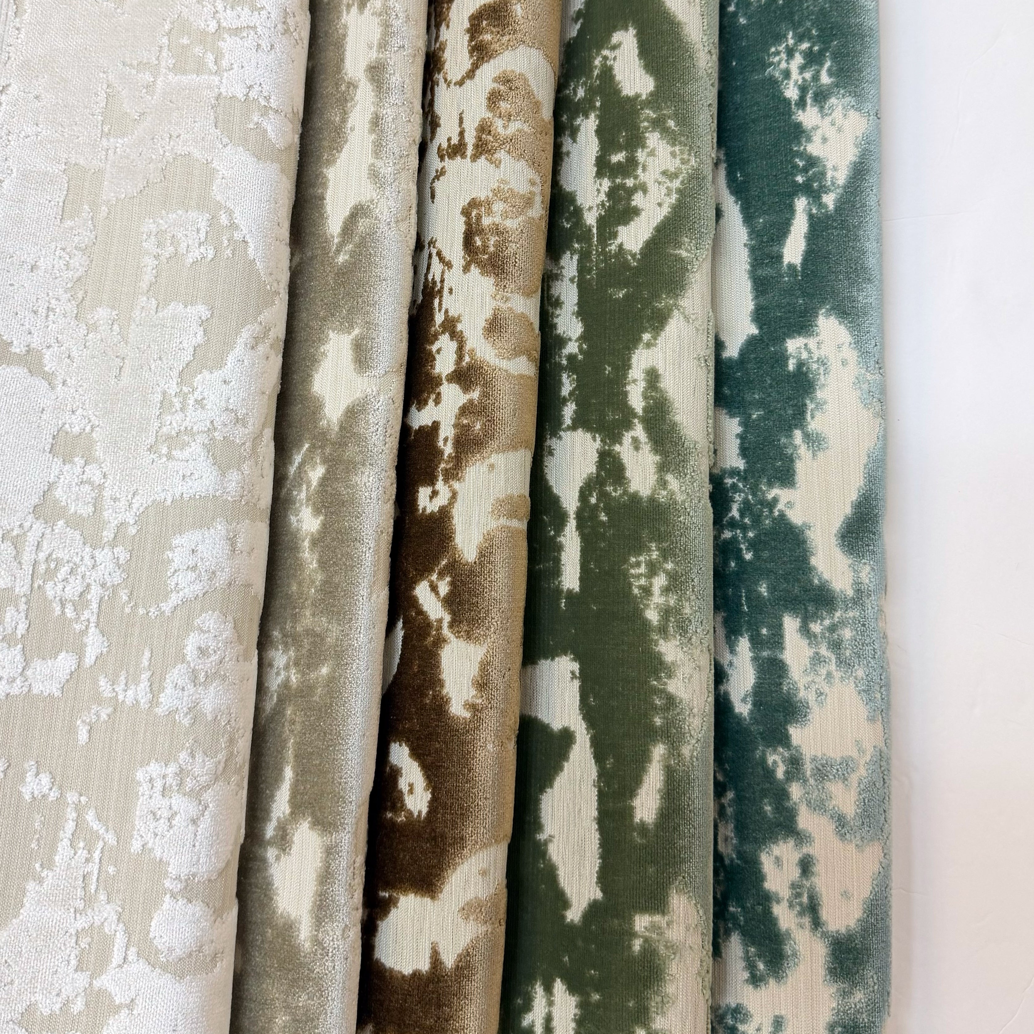 STELLA - ABSTRACT CUT VELVET UPHOLSTERY FABRIC BY THE YARD
