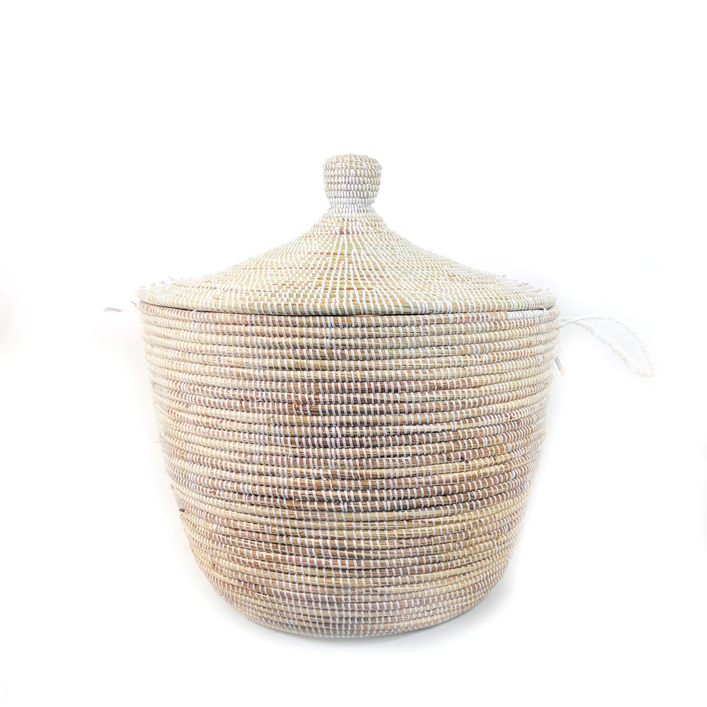 White Floor Basket
