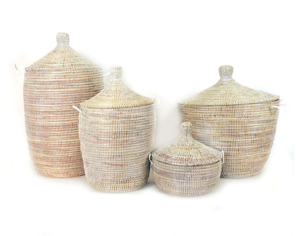 White Floor Basket