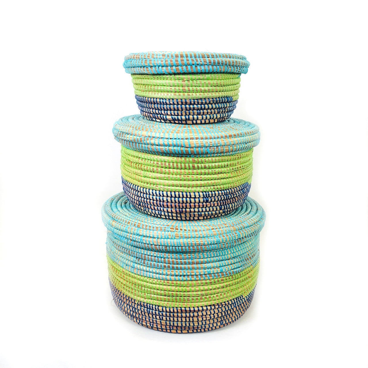 Modern Storage Basket Set - Coastal Blues