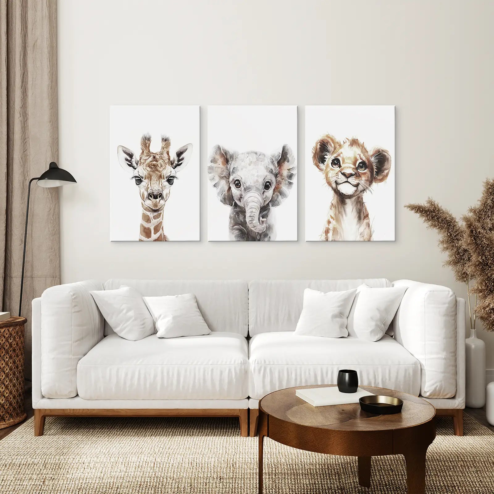 Watercolor Jungle Nursery Wall Art Set