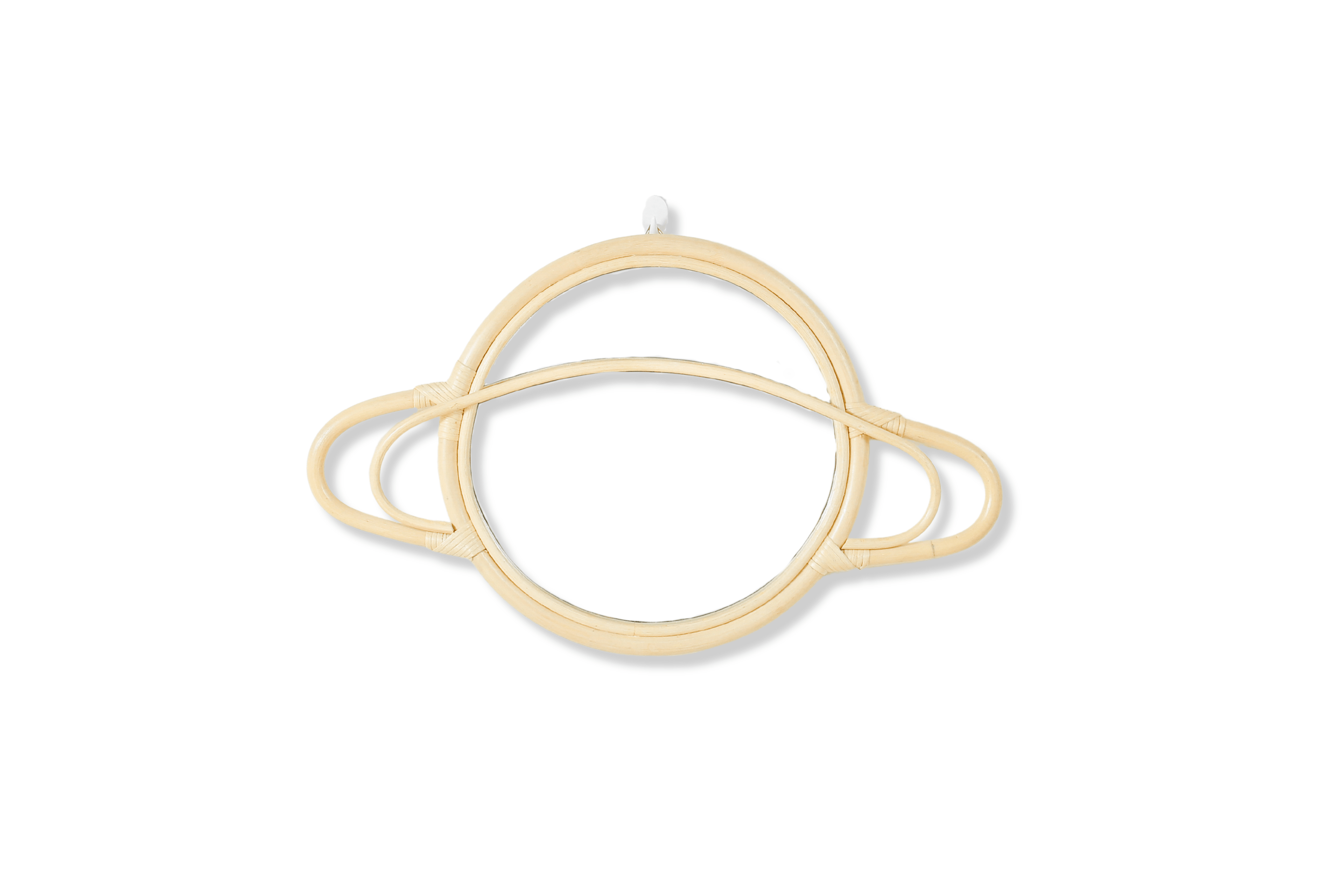 Natural Rattan Saturn Mirror