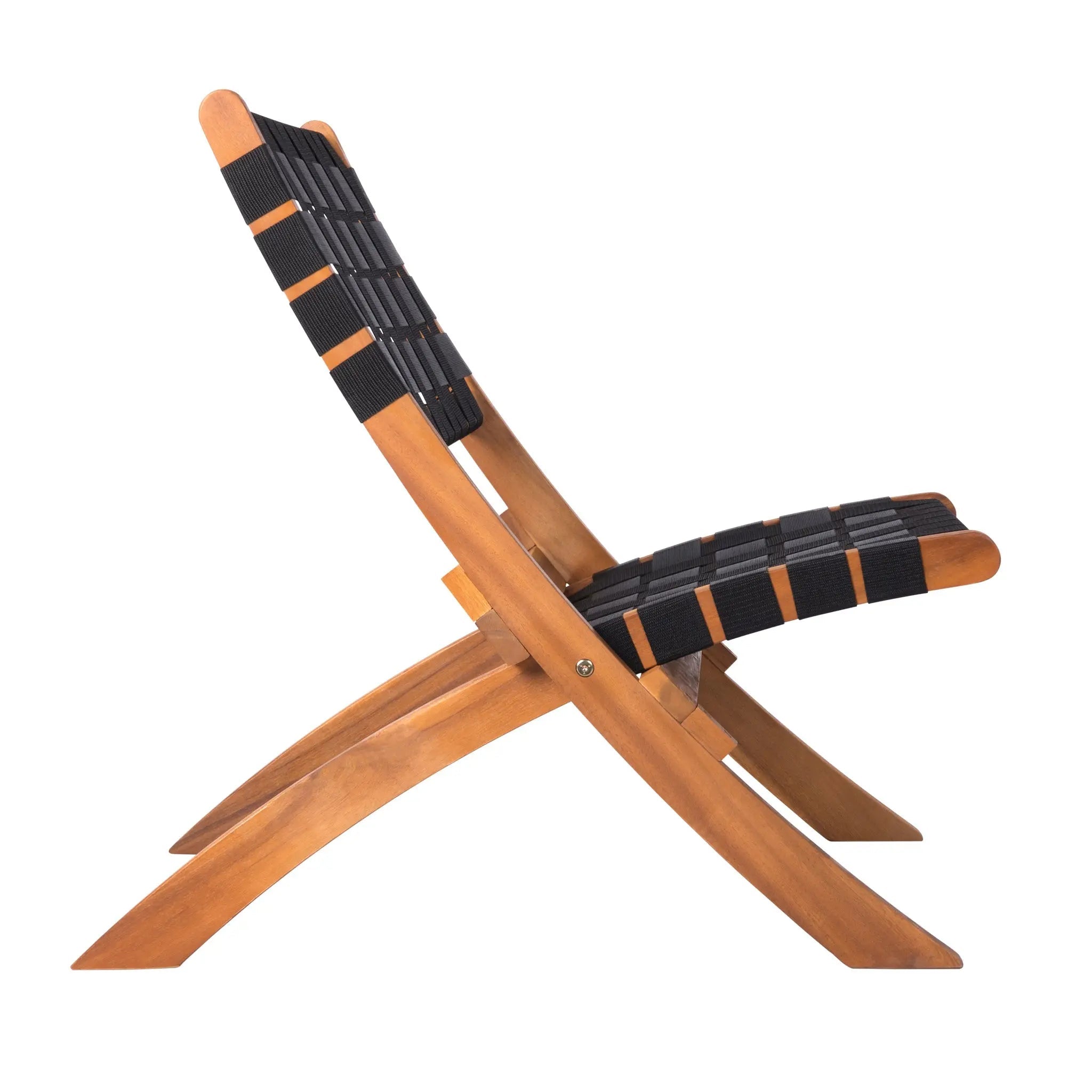 Sava Indoor-Outdoor Folding Chair in Black Webbing