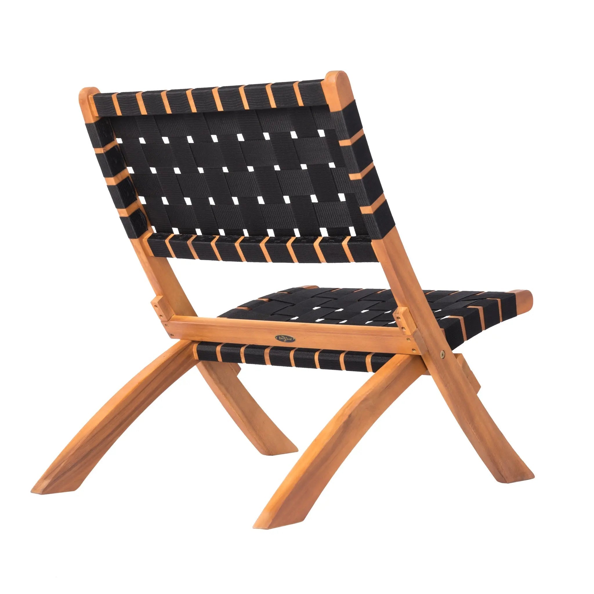 Sava Indoor-Outdoor Folding Chair in Black Webbing