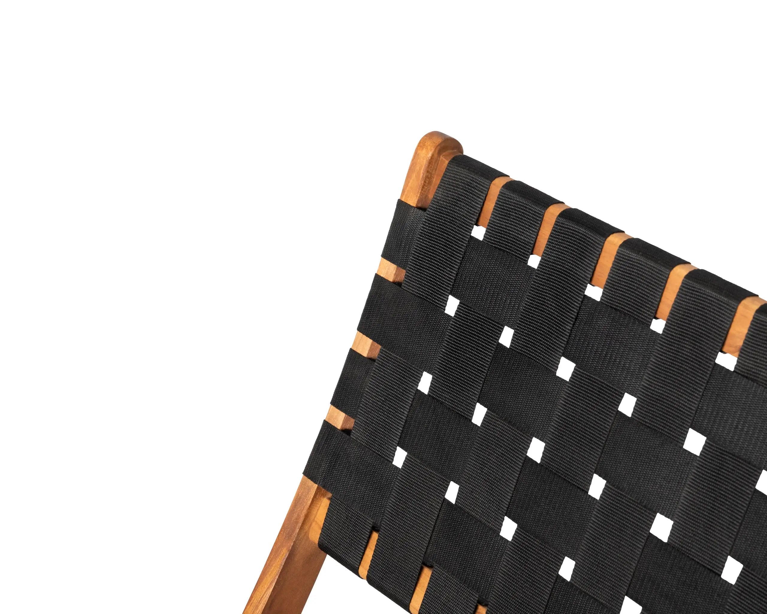 Sava Indoor-Outdoor Folding Chair in Black Webbing