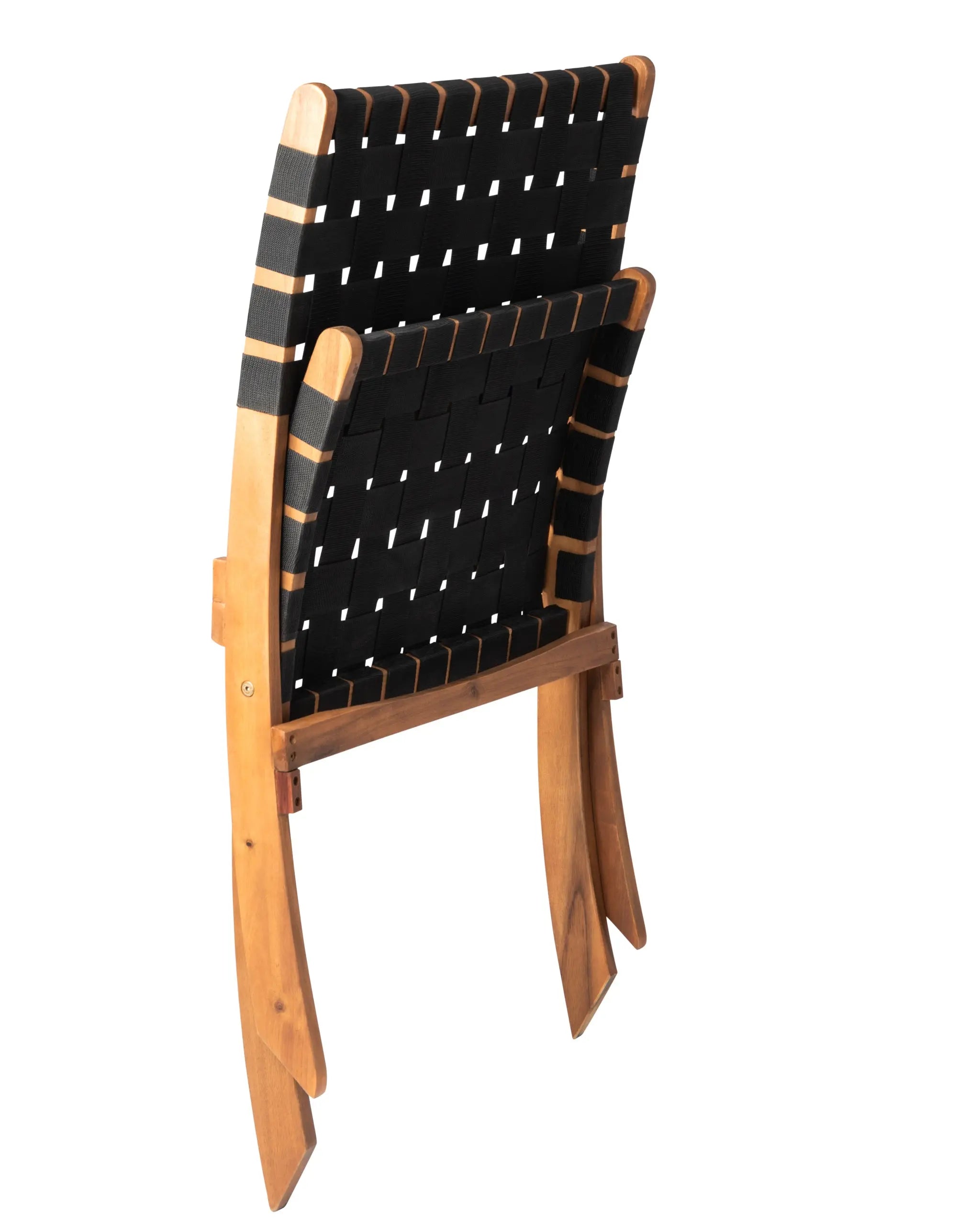 Sava Indoor-Outdoor Folding Chair in Black Webbing
