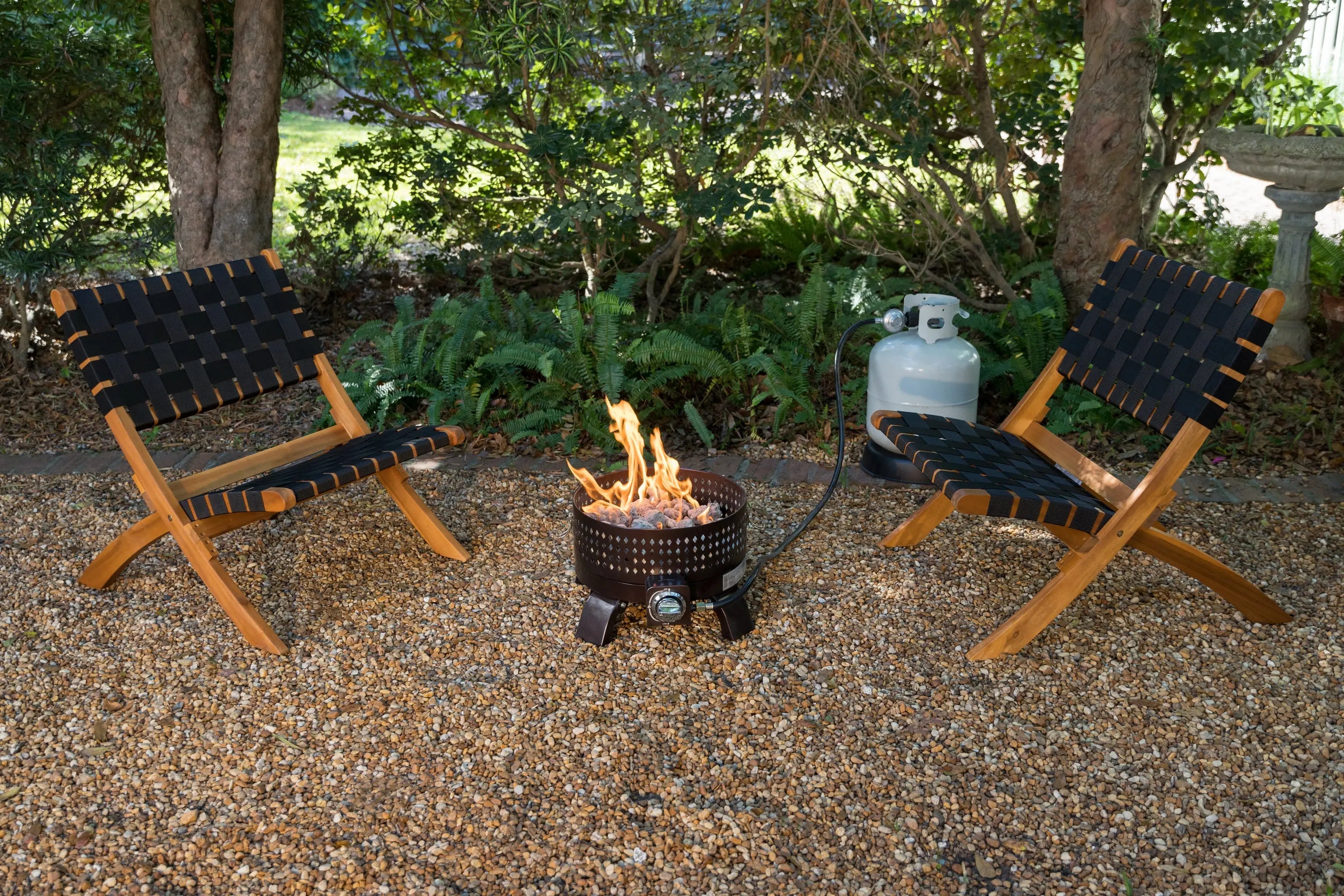 Sava Indoor-Outdoor Folding Chair in Black Webbing