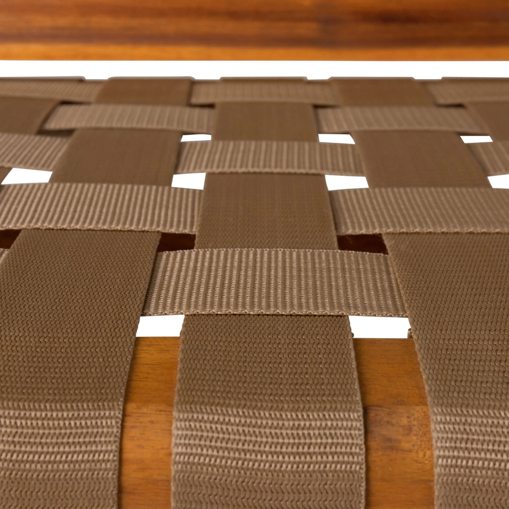Sava Indoor-Outdoor Folding Chair in Brown Webbing