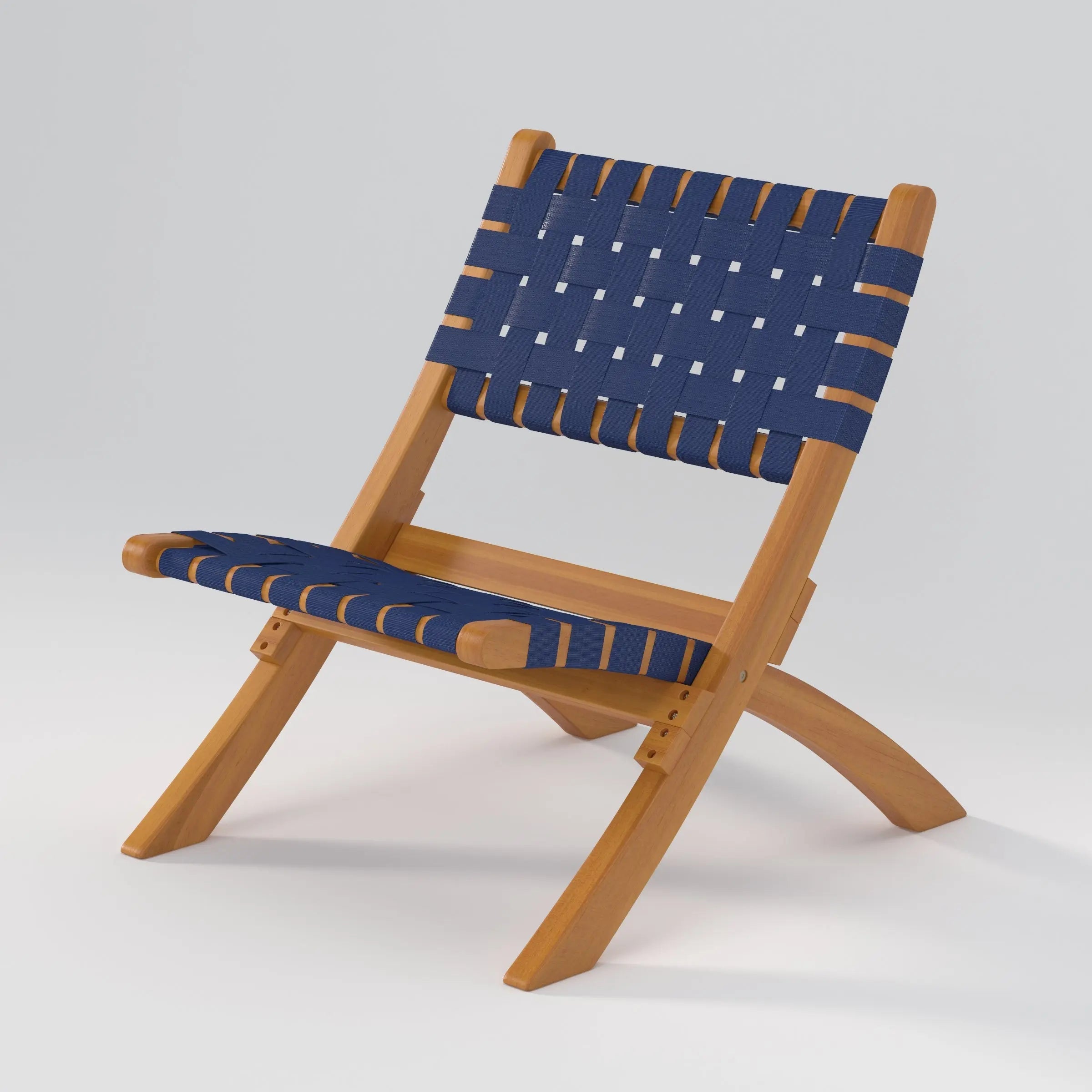 Sava Folding Outdoor Chair, Navy Blue