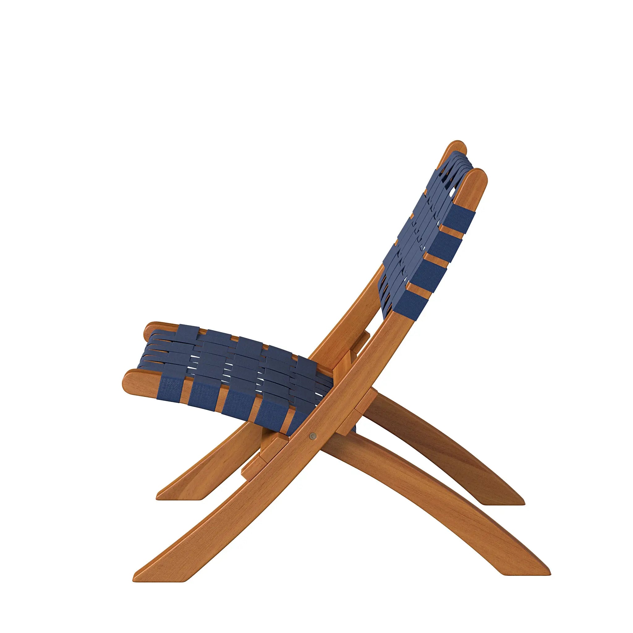 Sava Folding Outdoor Chair, Navy Blue