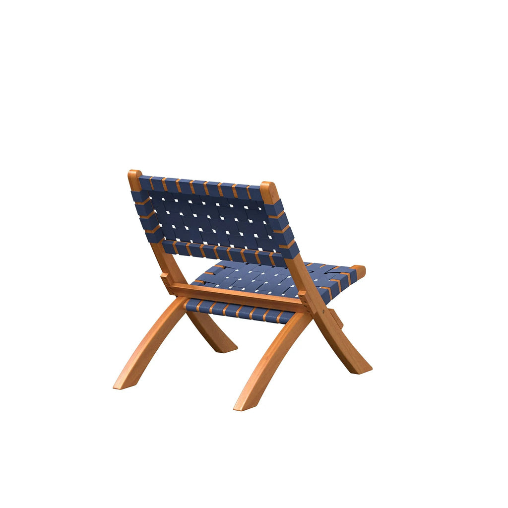 Sava Folding Outdoor Chair, Navy Blue