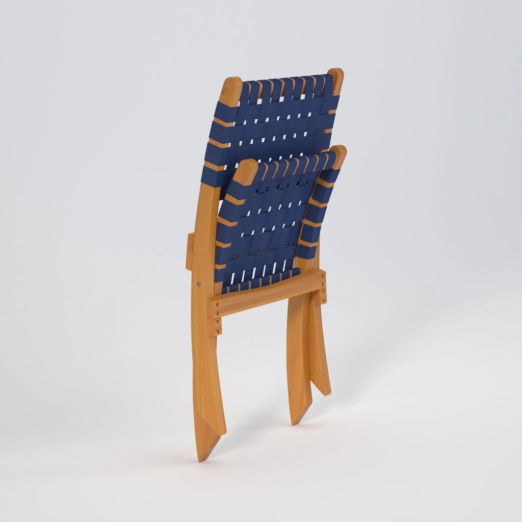 Sava Folding Outdoor Chair, Navy Blue