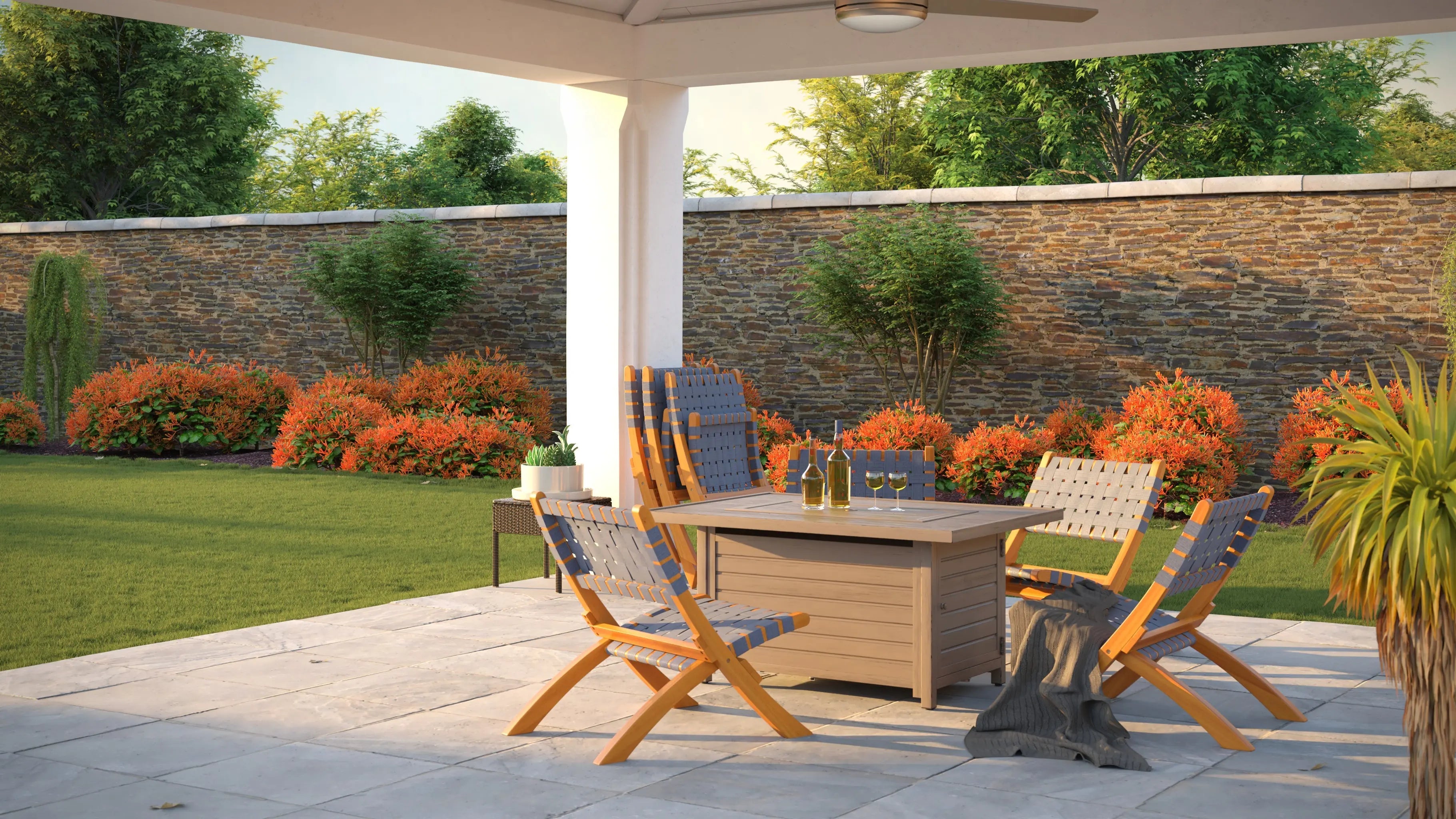 Sava Folding Outdoor Chair, Gray