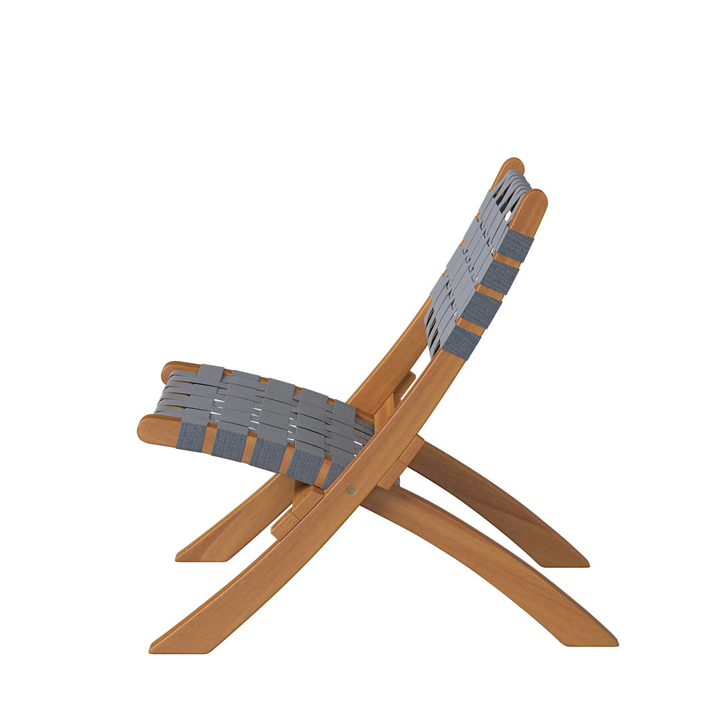 Sava Folding Outdoor Chair, Gray