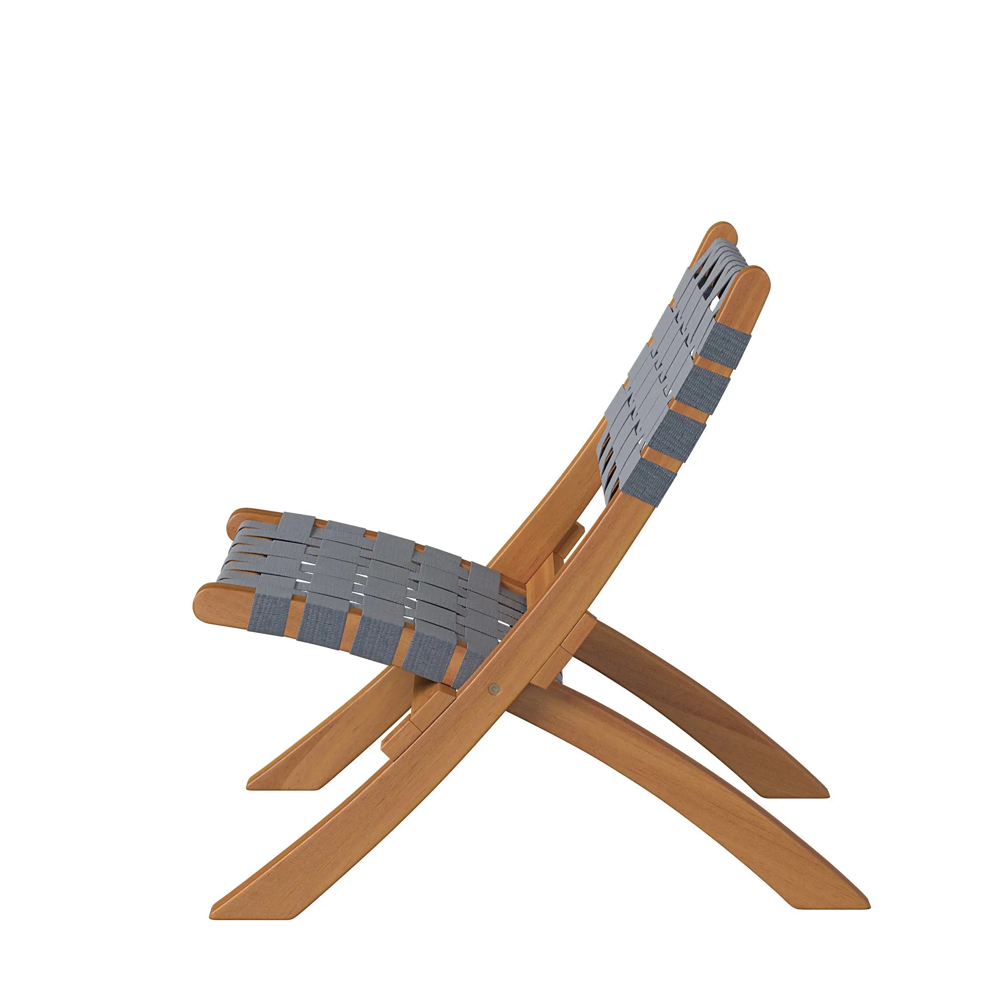 Sava Folding Outdoor Chair, Gray