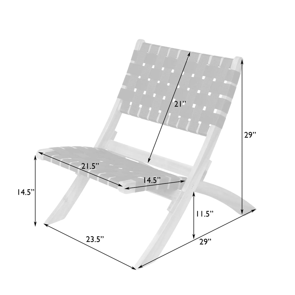 Sava Folding Outdoor Chair, Gray