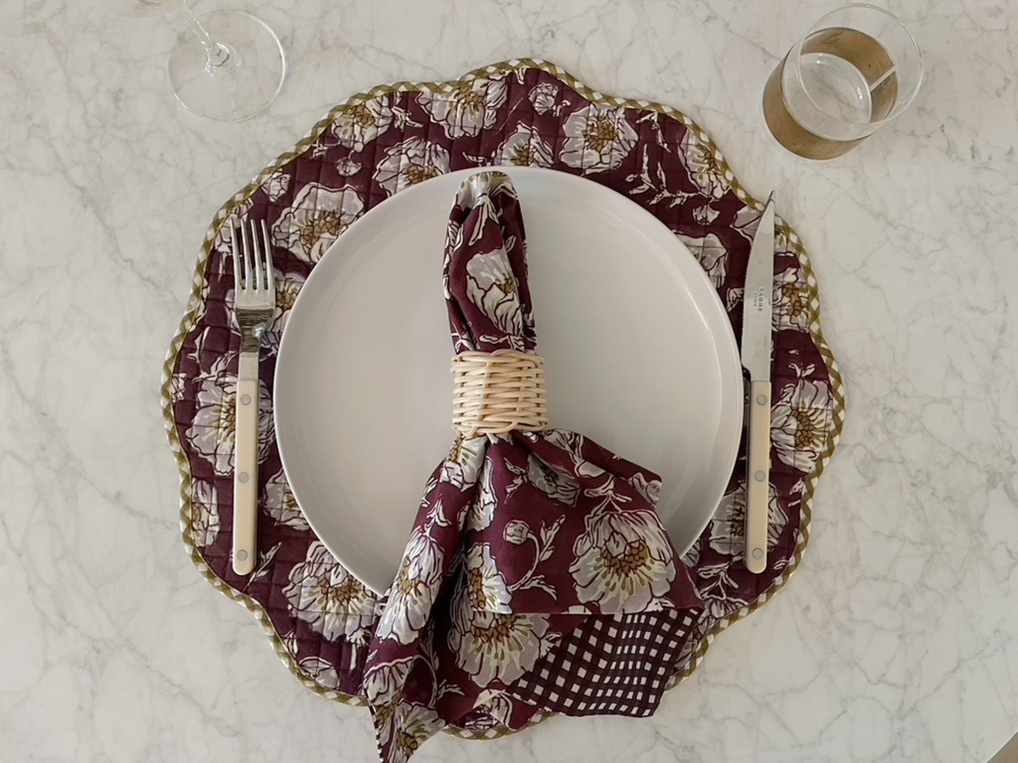 Floral Scalloped Placemats