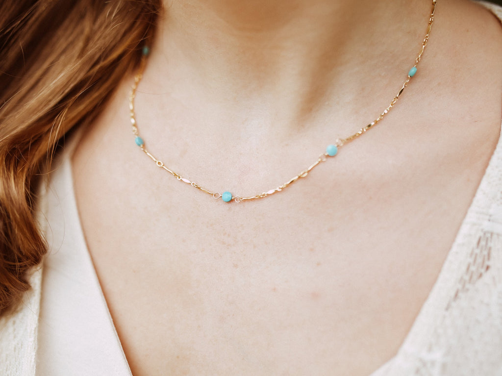 Scalloped Turquoise Choker