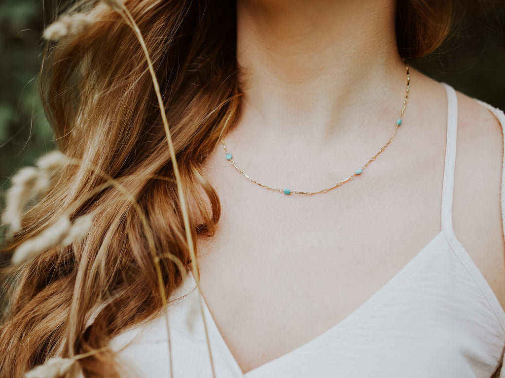 Scalloped Turquoise Choker