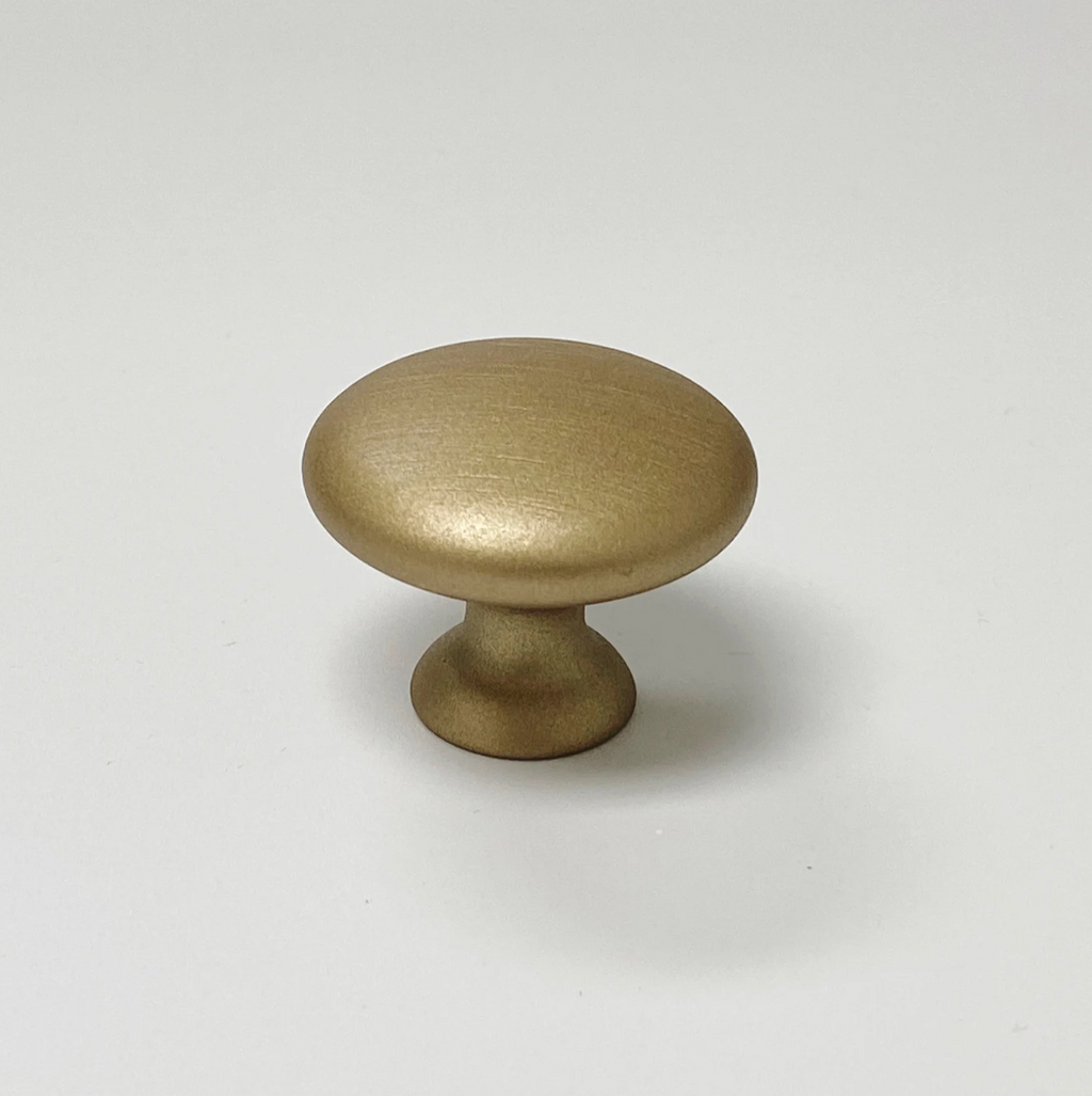 Capri Brushed Gold Cup Drawer Pull, Ring Pull or Round Cabinet Knob