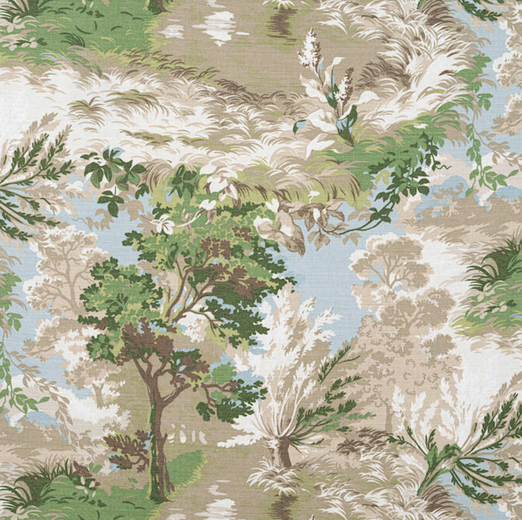 Lincoln Toile Pillow Cover in Green, Thibaut Pillows