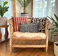 Dark Gray Mudcloth Lumbar Pillow Cover