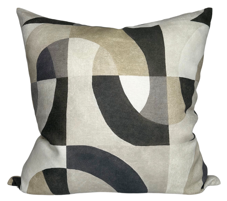 Colonnade Pillow Cover in Onyx, Kelly Wearstler Textiles