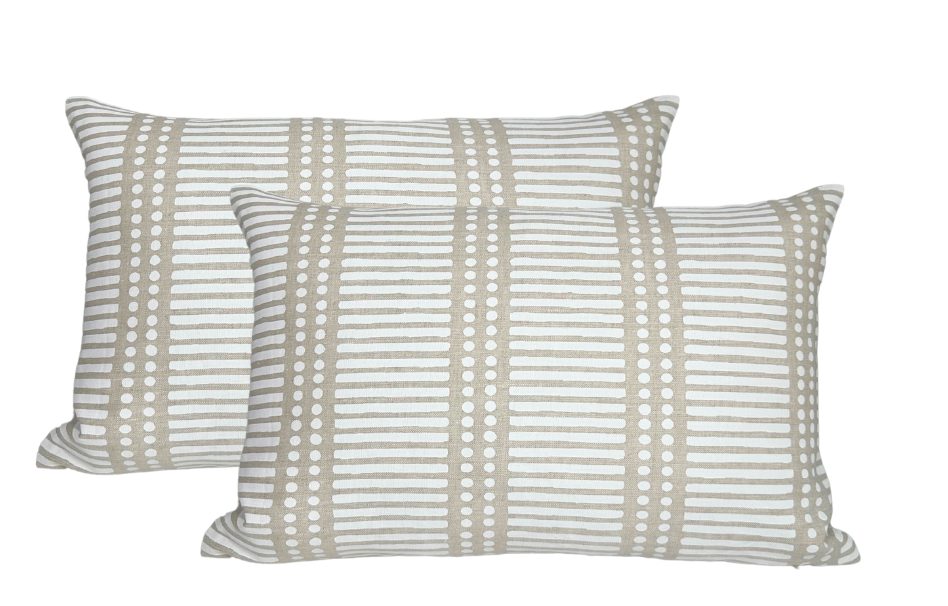 Dash Dot Pillow Cover in Chalk, Walter G Textiles