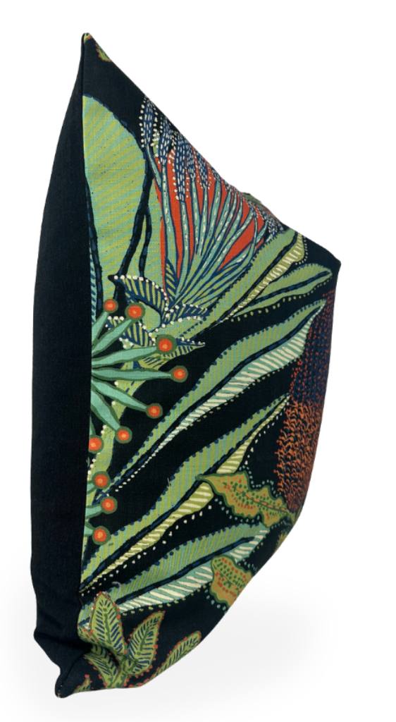 Protea Performance Pillow Cover in Black, Thibaut Pillows